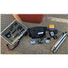 Image 1 : 3 Digital Cameras, 1 Trail Cam, Metal Briefcase, and Assorted Camera Gear