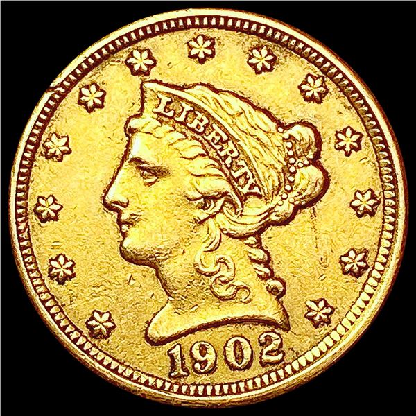 1902 $2.50 Gold Quarter Eagle CLOSELY UNCIRCULATED
