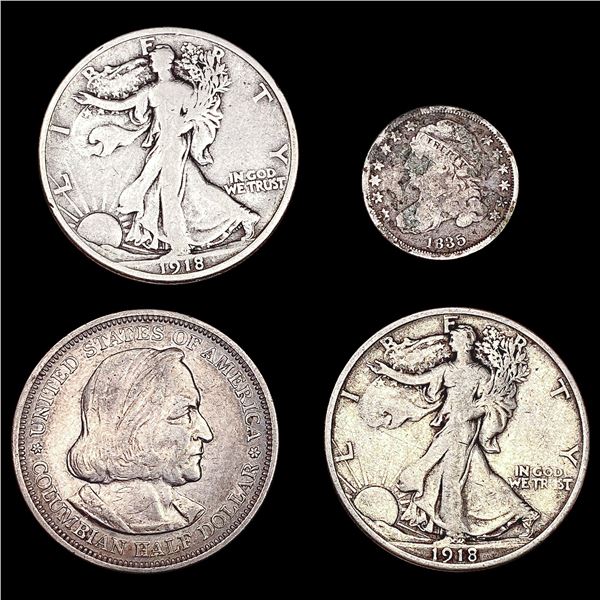 1836 - 1918 Type Coin Lot (4) HIGH GRADE
