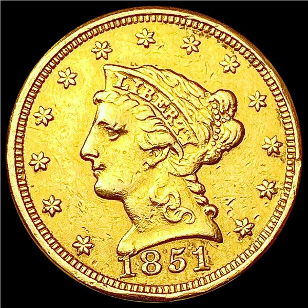 1851 $2.50 Gold Quarter Eagle CLOSELY UNCIRCULATED