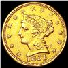 Image 1 : 1851 $2.50 Gold Quarter Eagle CLOSELY UNCIRCULATED