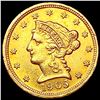 Image 1 : 1905 $2.50 Gold Quarter Eagle CLOSELY UNCIRCULATED