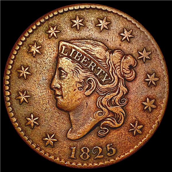 1825 Coronet Head Large Cent NEARLY UNCIRCULATED