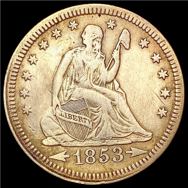 1853 Seated Liberty Quarter LIGHTLY CIRCULATED