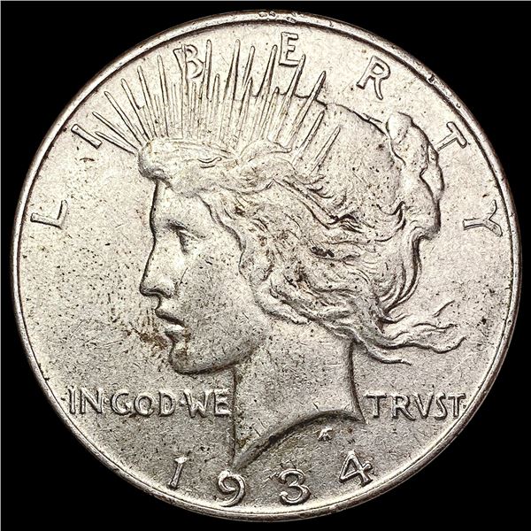 1934 Silver Peace Dollar CLOSELY UNCIRCULATED