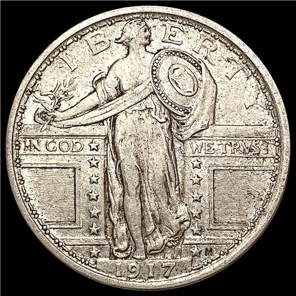 1917 T1 Standing Liberty Quarter LIGHTLY CIRCULATED
