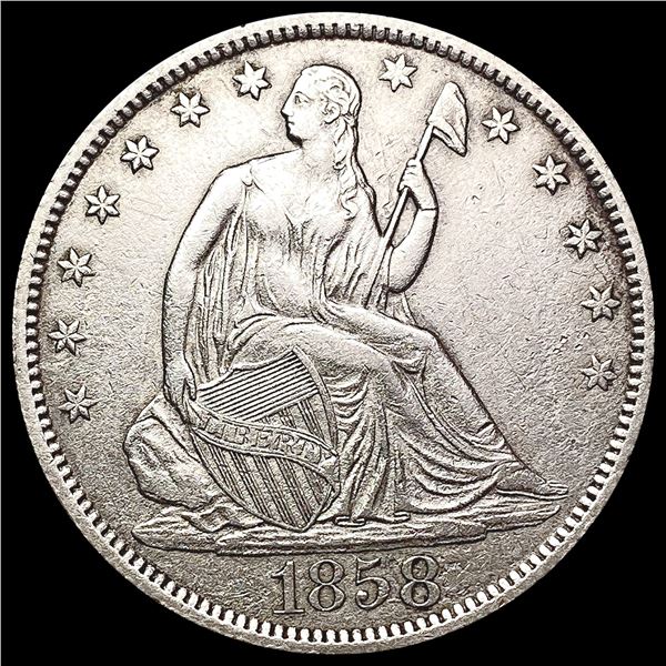 1858 O Seated Liberty Half Dollar CLOSELY UNCIRCULATED