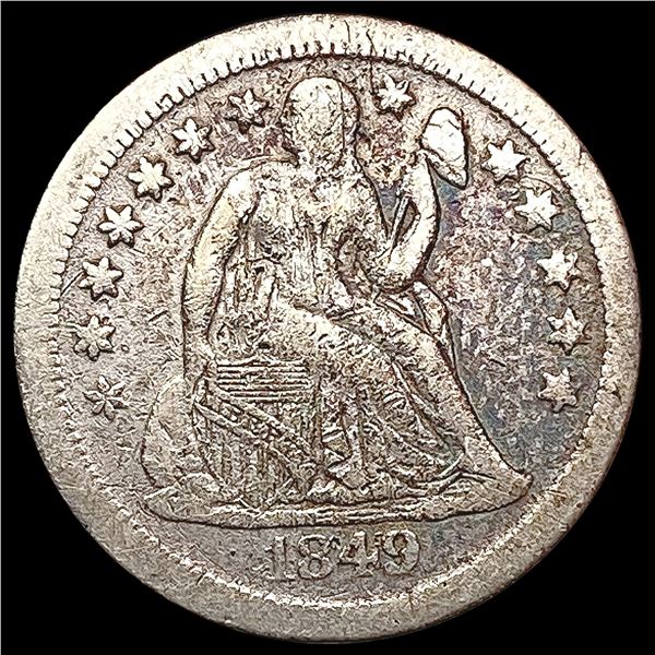 1849 O Seated Liberty Dime NICELY CIRCULATED