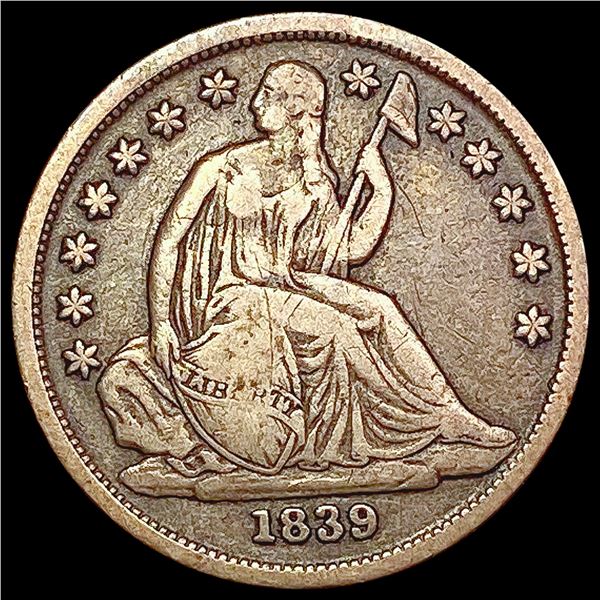 1839 O Seated Liberty Dime LIGHTLY CIRCULATED