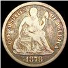 Image 1 : 1878 CC Seated Liberty Dime NICELY CIRCULATED