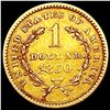 Image 2 : 1850 Rare Gold Dollar CLOSELY UNCIRCULATED