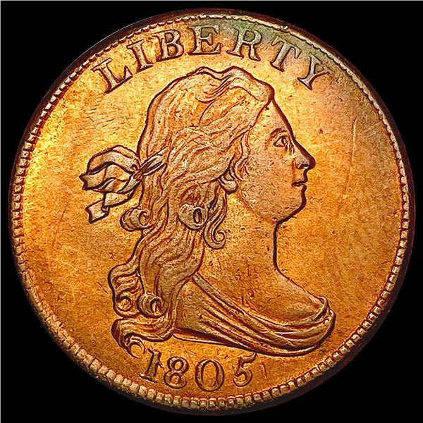 1805 Draped Bust Half Cent CLOSELY UNCIRCULATED