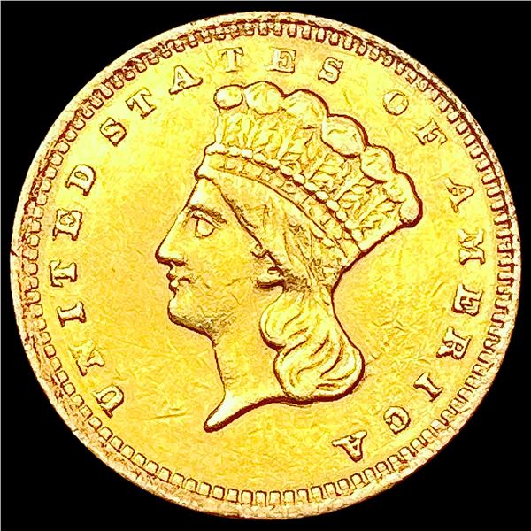 1861 Rare Gold Dollar CLOSELY UNCIRCULATED