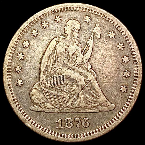1876 S Seated Liberty Quarter LIGHTLY CIRCULATED