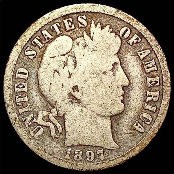 1897 O Barber Dime NICELY CIRCULATED