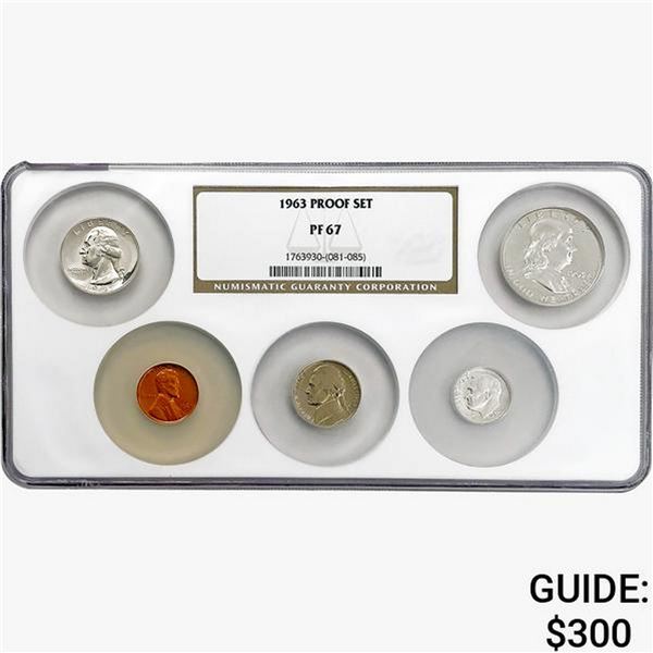 1963 US Proof Set [5 Coins] NGC PF67