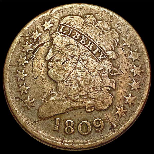 1809 Classic Head Half Cent NICELY CIRCULATED