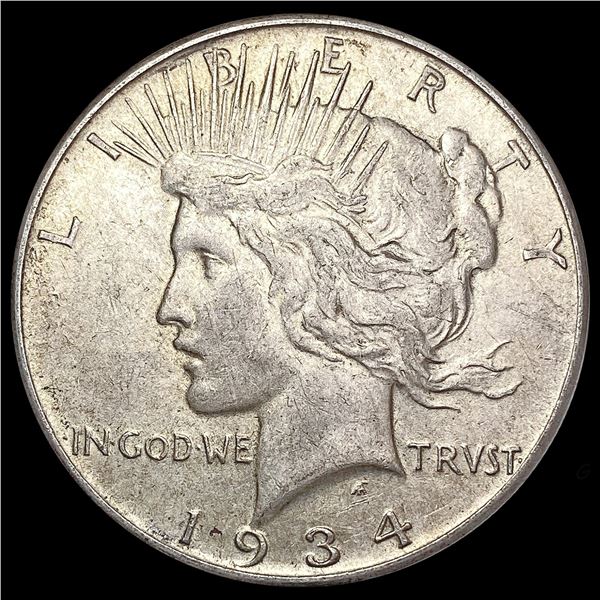 1934-D Silver Peace Dollar NEARLY UNCIRCULATED
