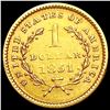 Image 2 : 1851 Rare Gold Dollar NEARLY UNCIRCULATED