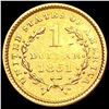 Image 2 : 1851 Rare Gold Dollar CLOSELY UNCIRCULATED