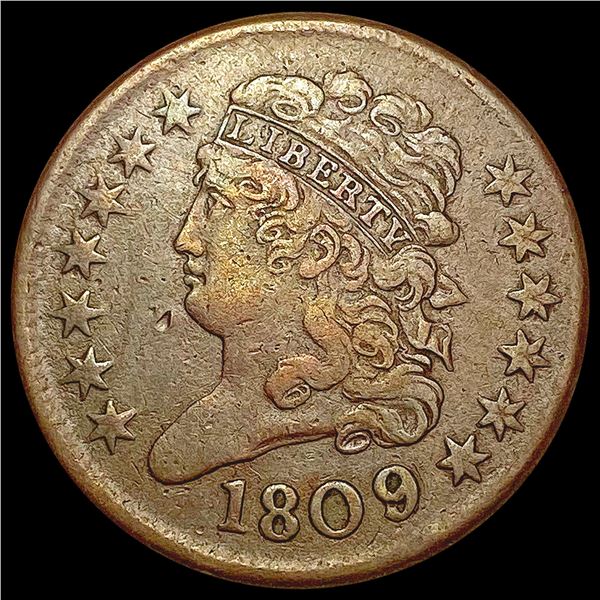 1809/6 Classic Head Half Cent LIGHTLY CIRCULATED
