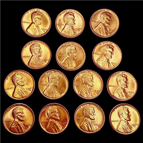 [14] 1947-S RED Wheat Cent UNCIRCULATED