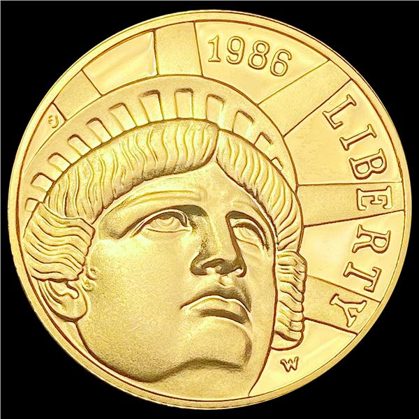 1986-W .2419oz Gold Statue of Lib. $5 GEM PROOF