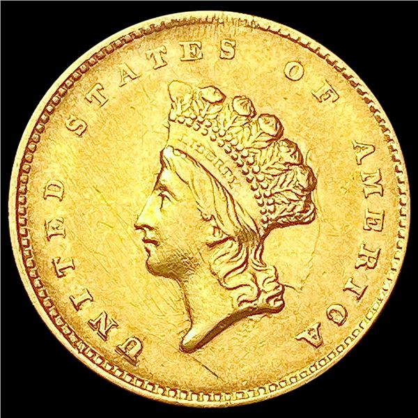 1855 Ty2 Rare Gold Dollar CLOSELY UNCIRCULATED