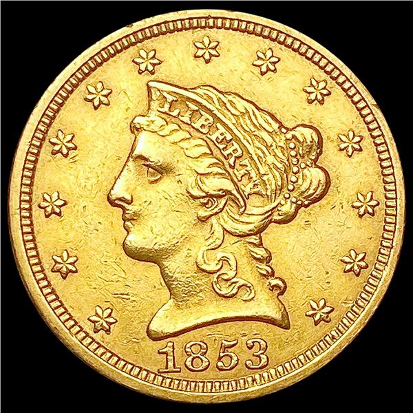 1853 $2.50 Gold Quarter Eagle CHOICE AU