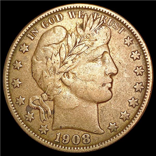 1908-O Barber Half Dollar LIGHTLY CIRCULATED