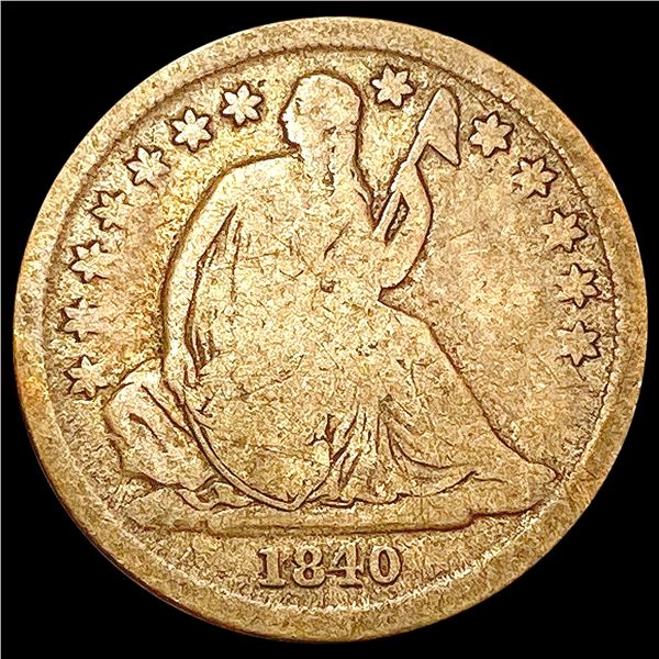 1840-O Seated Liberty Dime NICELY CIRCULATED