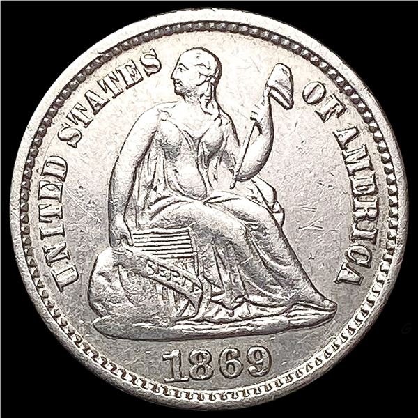 1869-S Seated Liberty Dime CLOSELY UNCIRCULATED
