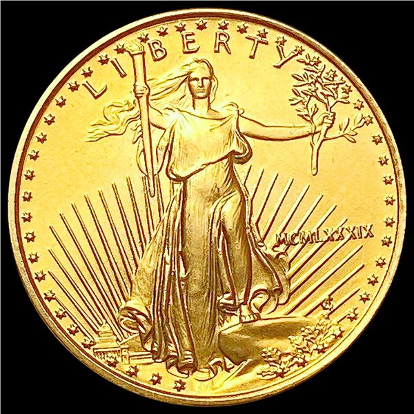 1989 1/10oz Gold $5 Eagle SUPERB GEM BU