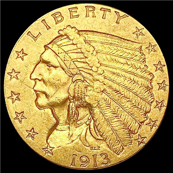 1913 $2.50 Gold Quarter Eagle CLOSELY UNCIRCULATED