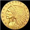 Image 1 : 1913 $2.50 Gold Quarter Eagle CLOSELY UNCIRCULATED
