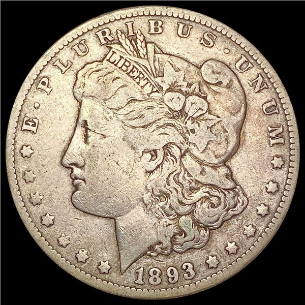 1893-CC Morgan Silver Dollar LIGHTLY CIRCULATED