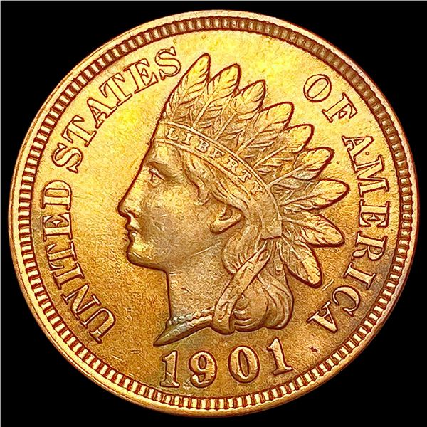 1901 RED Indian Head Cent CHOICE BU