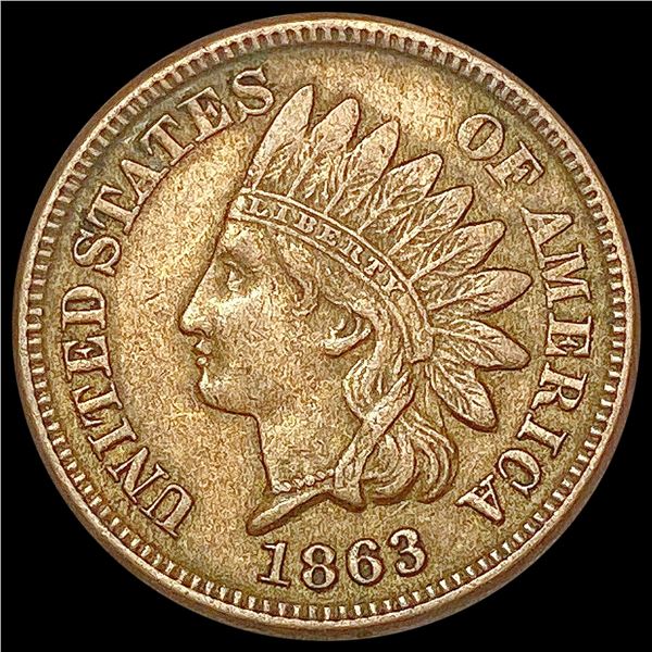 1863 Indian Head Cent CLOSELY UNCIRCULATED