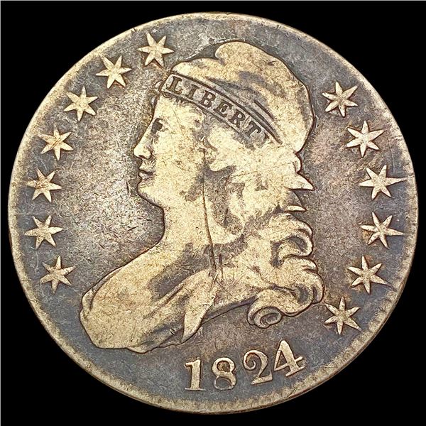 1824 Capped Bust Half Dollar NICELY CIRCULATED