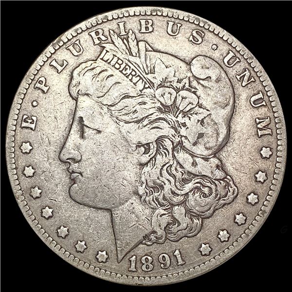 1891-CC Morgan Silver Dollar LIGHTLY CIRCULATED