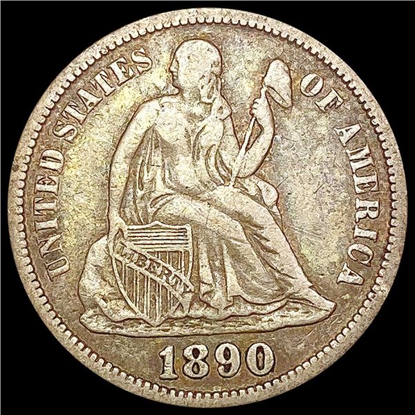 1890-S Seated Liberty Dime LIGHTLY CIRCULATED