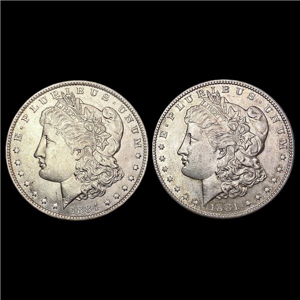 [2] 1881-S&1884-O Morgan Silver Dollar UNCIRCULATED