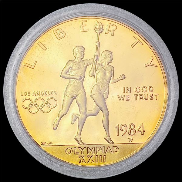 1984-W 1/4oz Gold $10 Olympic GEM PROOF