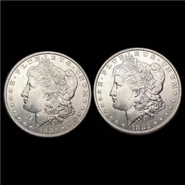 [2] 1882-CC&1883-CC Morgan Silver Dollar CHOICE BU