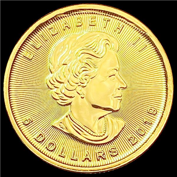 2019 1/10oz Gold $5 Canada CHOICE PROOF