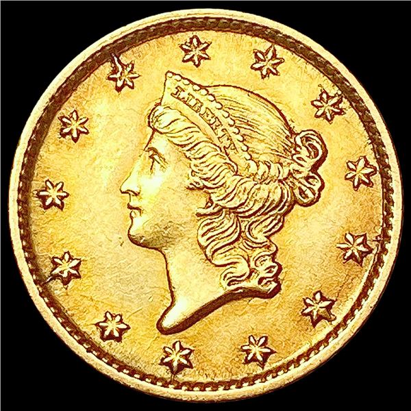 1854 Rare Gold Dollar CHOICE AU