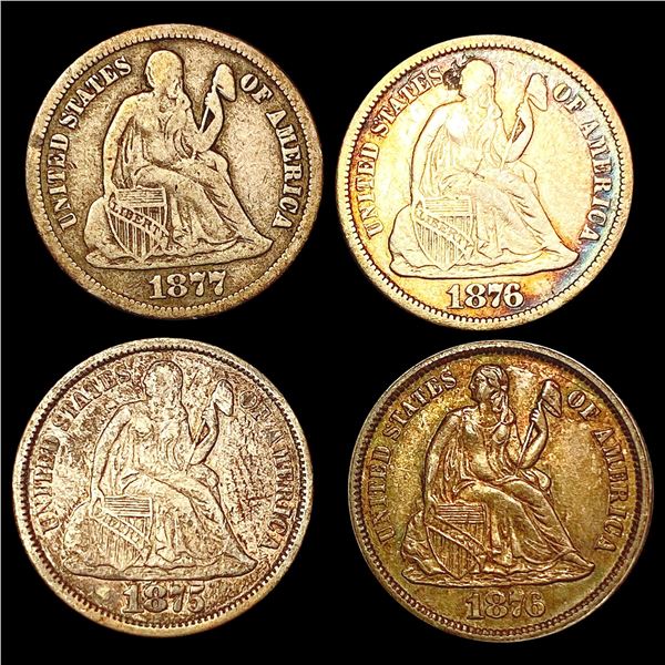 [4] 1875-1877 Seated Liberty Dime HIGH GRADE