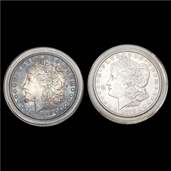 [2] 1878-S&1889 Morgan Silver Dollar UNCIRCULATED