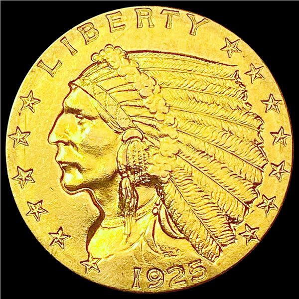 1925-D $2.50 Gold Quarter Eagle CLOSELY UNCIRCULATED