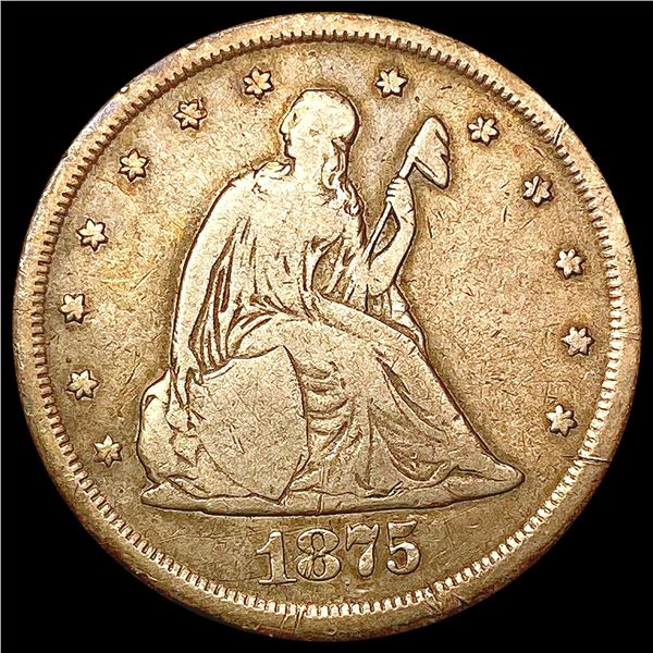 1875-CC Twenty Cent Piece LIGHTLY CIRCULATED